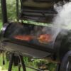 941 Sq.in. Overlarge BBQ Charcoal Grill with Offset Smoker, Black