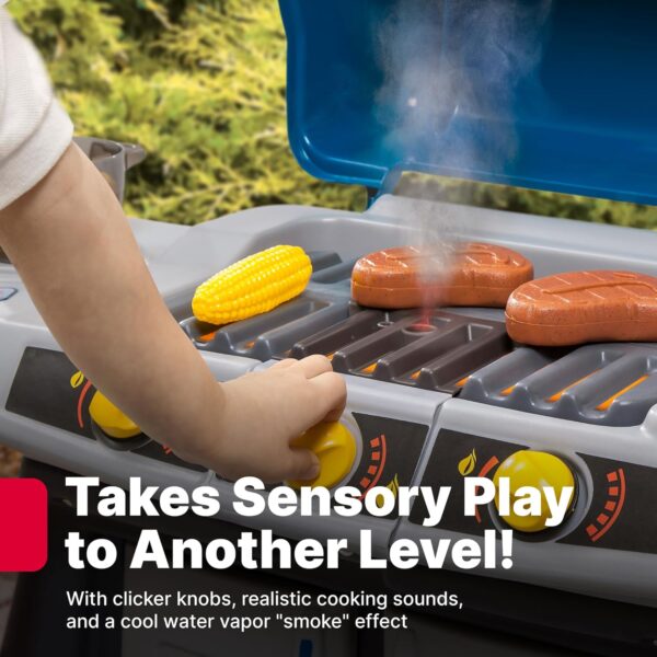 8ea9ea2e91714dfa98874aa16ec0b593 Step2 Sizzle & Smoke BBQ Grill Kids Playset, Indoor/Outdoor Kitchenette, Interactive Play with Sounds, Made of Durable Plastic, Includes 15 Piece Toy Accessories, For Toddlers 3+ Years Old