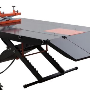 1500LB Air-Operated Motorcycle & ATV Lift Table – 48" Wide with Side Extensions, 2-Year Warranty