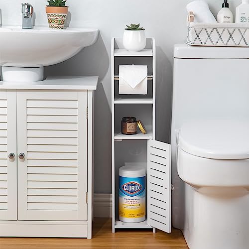 8f2006c264974d0cb17733456bcb9c1e Toilet Paper Holder Stand, Storage Cabinet Beside Toilet for Small Space Bathroom