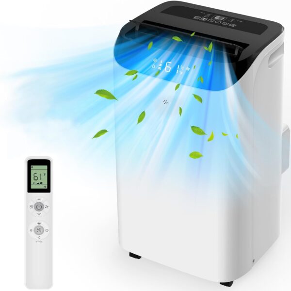 8f305552f483458db08283b0e16cd933 14000 BTU Portable Air Conditioners with Remote Control, 3-in-1 Free Standing Cooling AC Unit with Fan & Dehumidifier, Cools Room up to 700 sq.ft, Smart/Sleep Mode,3 Speed,Auto Swing,24H Timer