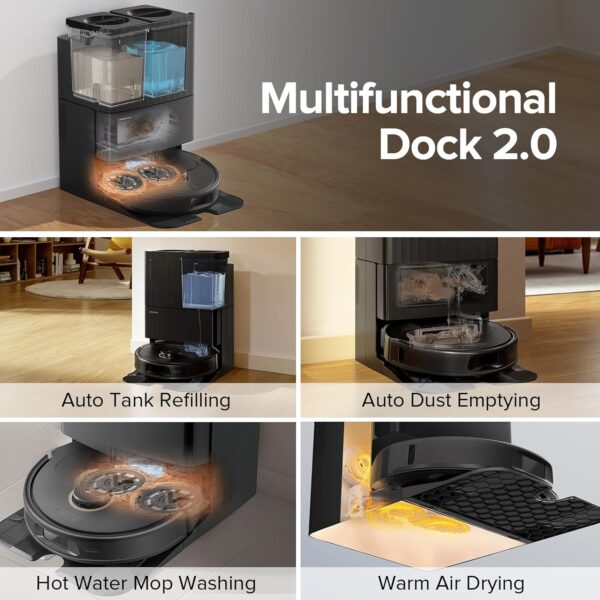 8f899a0de5a34a7d841780bcf87b6168 Qrevo Pro Robot Vacuum and Mop with FlexiArm Design Edge Mopping, Dynamic Hot Water Mop Washing and Auto Mop Drying, Intelligent Dirt Detection, 7,000 Pa Suction, Ideal for Carpets