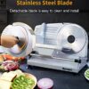 Meat Slicer, 200W Electric Food Slicer with Two Removable 7.5"Stainless Steel Blades