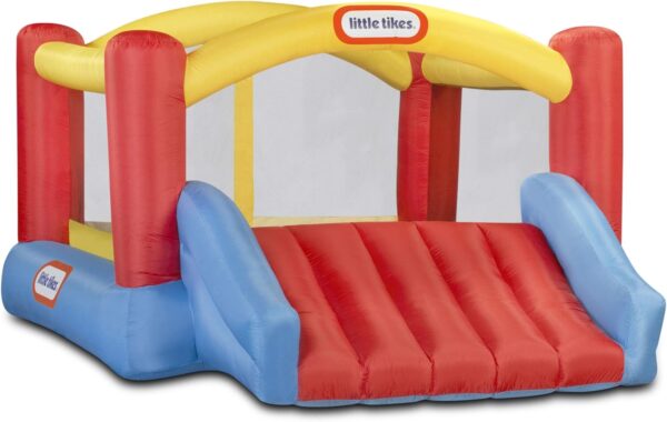8f971ecb13c54467b00a13617ba71913 Little Tikes Jump 'n Slide Inflatable Bouncer Includes Heavy Duty Blower With GFCI, Stakes, Repair Patches, And Storage Bag, for Kids Ages 3-8 Years