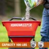 Buyers Products 3039632R Grounds Keeper Commercial Walk Behind Push Spreader, 100lb Capacity, For Salt, Ice & Snow Melt, Included Grate & Cover With Enclosed Gearbox for Protection