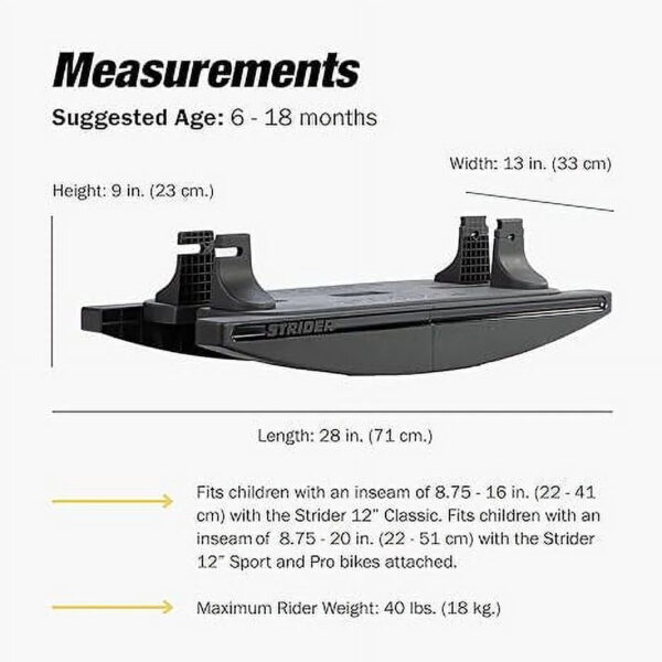 Strider Rocking Base for Toddlers, 6 Months - 24 Months - Fits All Strider 12 Balance Bikes