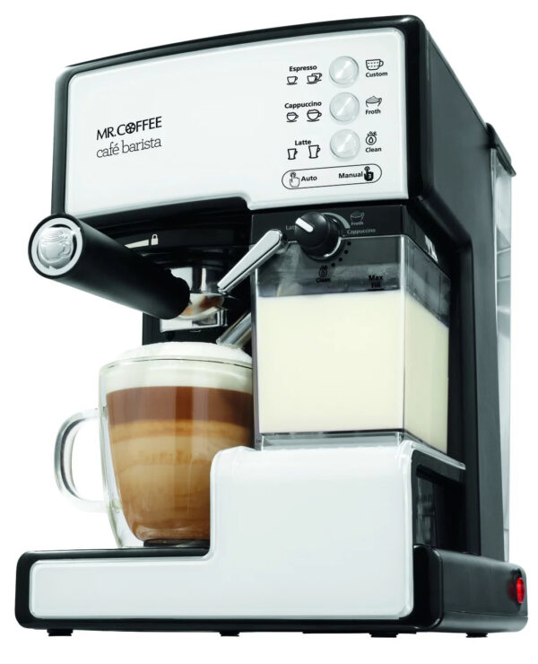 904e2ff5b8bc44079da93440870ca929 Mr. Coffee New Cafe Barista Black & Silver Premium Espresso/Latte/Cappuccino Maker