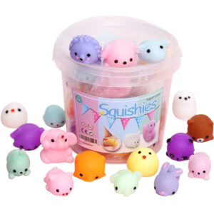 DISEN 24Pcs Mochi Squishy Toys Mini Animal Release Pressure Toys Party Decoration Squishy Toys Christmas Gift for Kids and Adults