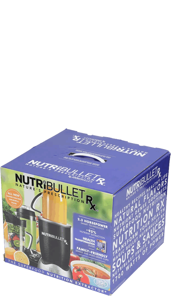 Magic Bullet Nutribullet RX Blender Smart Technology with Auto Start and Stop - 10 Piece Set