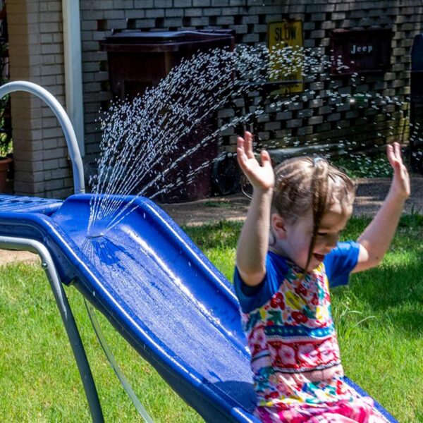 9083b34c910d4e5faab1db7ac2b70a3e XDP Recreation 6 Foot Water Wave Slide with Built In Adjustable Sprinkler, Freestanding with Ground Pad and Hose Extension for Lawn Fun, Ages 3 to 8