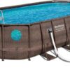 18' x 9 'x 48' above ground swimming pool Set with metal frame home swimming pool sand filter pump, skimmer and vacuum
