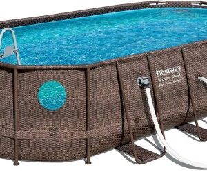 18' x 9 'x 48' above ground swimming pool Set with metal frame home swimming pool sand filter pump, skimmer and vacuum