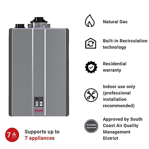 90bf6955a3a249f7a483debdc00890a9 Rinnai RU199iN Condensing Tankless Hot Water Heater, 11 GPM, Natural Gas