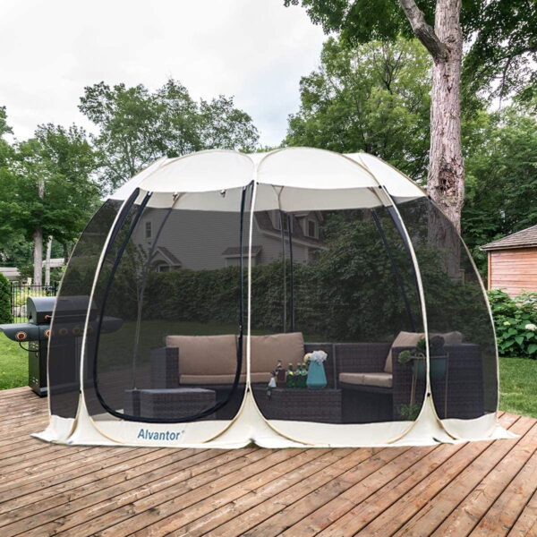 90e68a0c9a1a4b179fda8868ca4abfec Screen House Camping Instant 12x12 Canopy Beige
