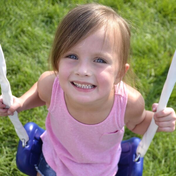 Sportspower Power Play Time Metal Swing Set with 2 Swings and Lifetime Warranty on Blow Molded Slide