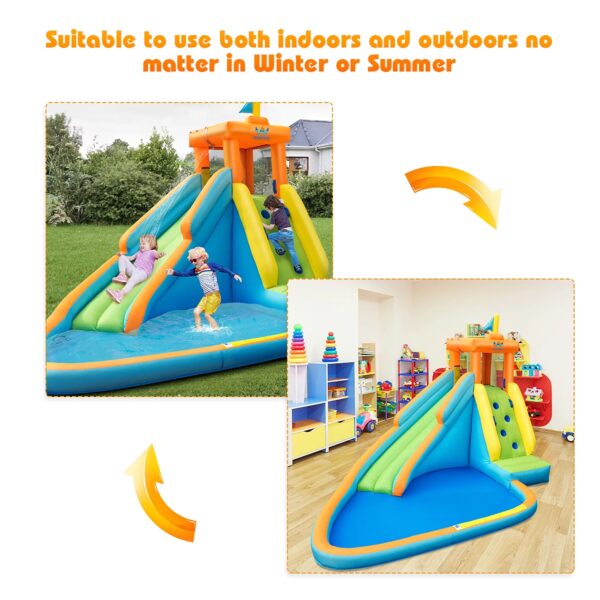91284295c9ee4e45847adb474eca89aa Costway Kids Bounce House Castle Splash Water Pool Without Blower