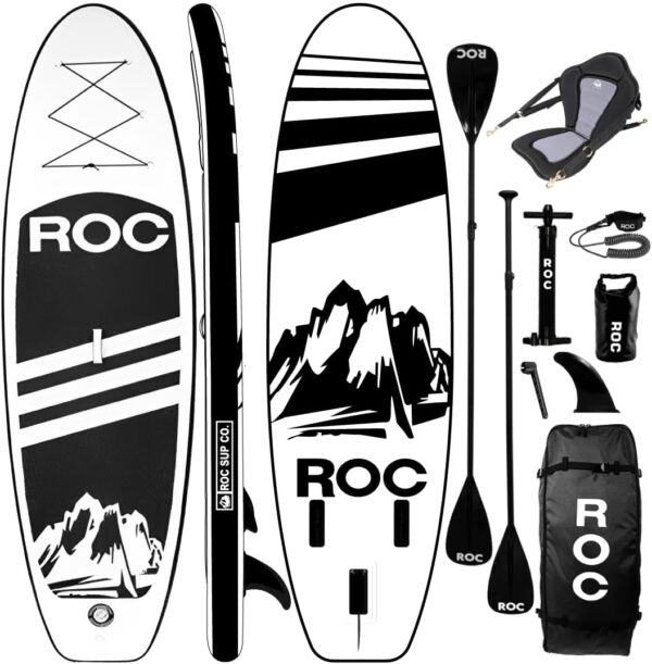 915f6450659c4c699b71f67b09adbf9a Roc Inflatable Stand Up Paddle Boards with Premium SUP Paddle Board Accessories, Wide Stable Design, Non-Slip Comfort Deck for Youth & Adults