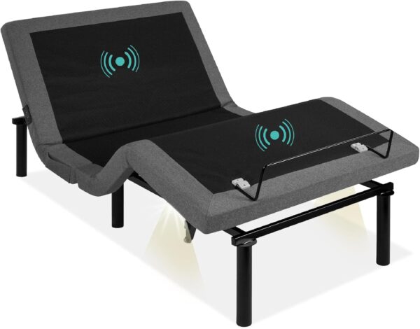 924dddea4193420eaf3562344a885b8b Best Choice Products Ergonomic Twin XL Size Adjustable Bed Frame, Electric Base w/Wireless Remote Control, Nightlight, Massager, 2 USB Ports