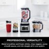 BN801 Professional Plus Kitchen System, 1400 WP, 5 Functions for Smoothies, Chopping, Dough & More with Auto IQ, 72-oz.* Blender Pitcher, 64-oz. Processor Bowl, (2) 24-oz. To-Go Cups, Grey