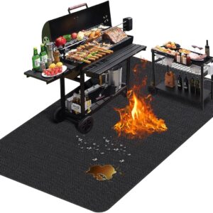 90x52 Inch Under Grill Mat for Outdoor Grill, Fireproof & Waterproof