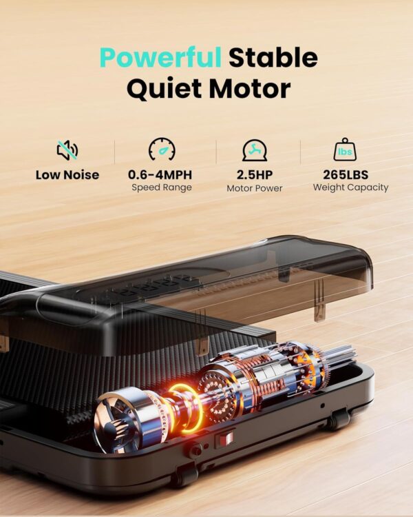 929b3288b0e54e0193f52f873581fa56 Walking Pad, Under Desk Treadmill with Incline for Home Office 2.5HP Portable Walking Treadmill with 280 Lbs Weight Capacity Walking Machine, Remote Control, LED Display