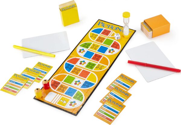 Pictionary Board Game, Drawing Game for Kids, Adults & Game Night with Dry Erase Markers & Boards