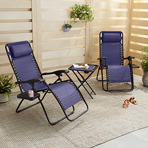 9302a6bbafbf4a1ca0d99785531b2b61 Outdoor Adjustable Zero Gravity Folding Reclining Lounge Chair Set