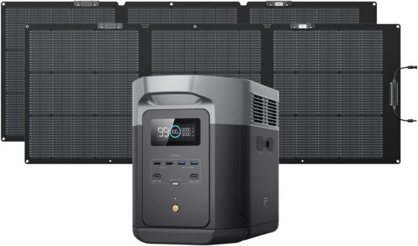 93eecaa845284e6c8cb1a8adbaf11661 Portable Power Station DELTA 2 Max, 2400W LFP Solar Generator, Full Charge in 1 Hr, 2048Wh Solar Powered Generator for Home Backup(Solar Panel Optional)