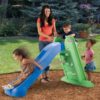 Little Tikes Easy Store Large Playground Slide with Folding for Easy Storage, Outdoor Indoor Active Play, Blue and Green- For Kids Toddlers Boys Girls Ages 2 to 6 Year old