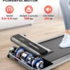 Walking Pad, Under Desk Treadmill with Incline for Home Office 2.5HP Portable Walking Treadmill with 280 Lbs Weight Capacity Walking Machine, Remote Control, LED Display