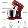 Ailessom New Stand Mixer,6.5-QT 660W 10-Speed Tilt-Head Kitchen Electric Mixer with Bowl, Dough Hook, Beater, Whisk for Most Home Cooks, (Empire Red）