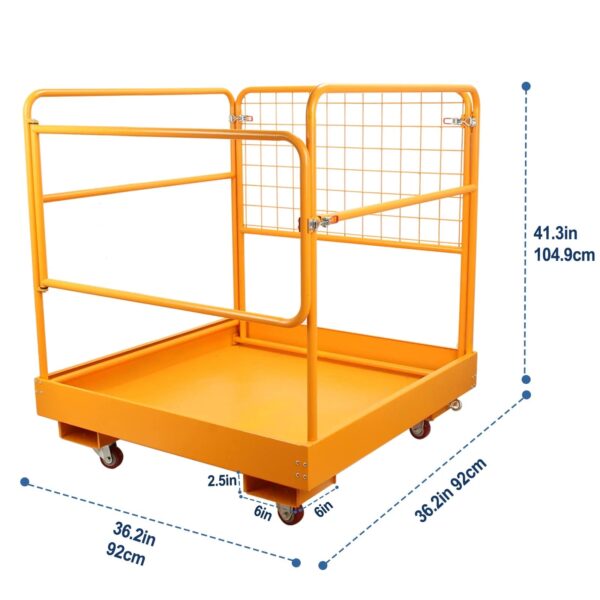 94b50f225b7a4b1c8f138854480dd7c3 Sidasu Forklift Safety Cage 36x36 Inches Forklift Work Platform
