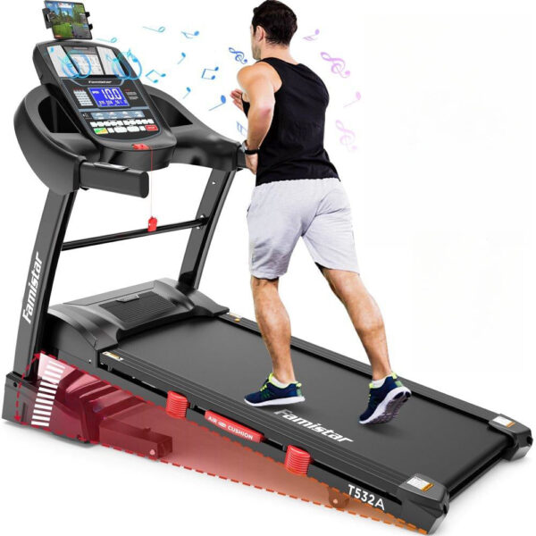 94f27efe7fe740f0999cf1d55ecb27d6 4.5HP Foldable Treadmill, 15 Auto Incline Levels, 10MPH Speed, 300LB Capacity, Home Exercise Machine