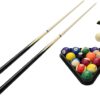 Hathaway Fairmont 6 Ft Portable Pool Table, Adults Folding Billiards Tables for Game Room with Easy Foldable Storage, Includes Full Set of Billiard Balls, Cues, Chalk & Brush