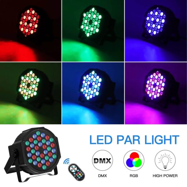 95f82cfd8b5047e4851716f8792efae8 U`King Stage Lights 10 Packs 36LED RGB LED Par Lights