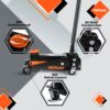 3 Ton Heavy Duty Hydraulic Floor Jack for Car (6600 lbs) With Single Piston Pump, Quick Lift, Lifting Range 5.5'' to 18.5''