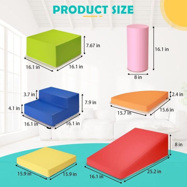 966ea6e84560483daa4dc493b4329cac Set of 6 Foam Climbing Blocks for Toddlers - Indoor Baby Climbing Toys for Toddlers