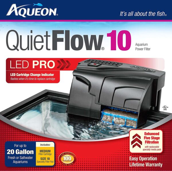 967daccbc1a04befa4482a30a79781c5 Aqueon Aquarium Starter Kit 10 Gallon Glass Fish Tank LED Lighting Filter and Heater