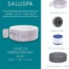 Bestway SaluSpa Fiji AirJet Large Round 2 to 4 Person Inflatable Hot Tub Portable Outdoor Spa with 120 AirJets and EnergySense Cover, Grey