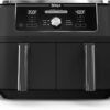 DZ401 Foodi 10 Quart 6-in-1 DualZone XL 2-Basket Air Fryer with 2 Independent Frying Baskets, Match Cook & Smart Finish to Roast, Broil, Dehydrate for Quick, Easy Family-Sized Meals, Grey