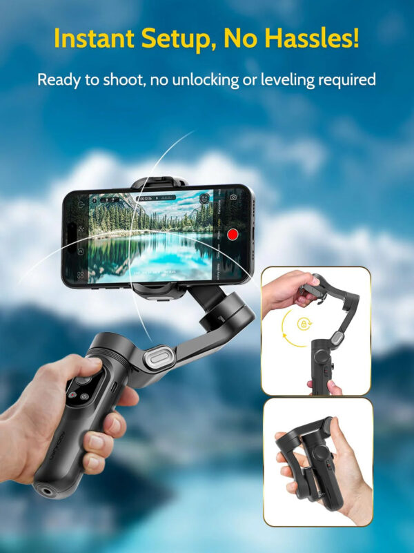 97739438bebe4a968a4c88aa2b5c1f01 AOCHUAN Gimbal Stabilizer for Smartphone w/Wireless Charging