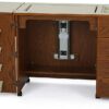 Sewing Cabinet for Sturdy Sewing, Cutting, Quilting, and Crafting with Storage and Airlift, Black Finish