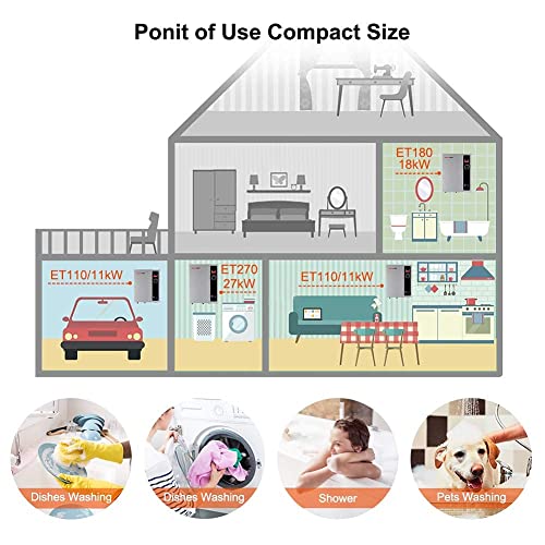 97bd5a071ba84012b5a8c453d6f6c0a4 thermomate Electric Tankless Water Heater, 11kW at 240 Volt, On Demand Instant Hot Water Heater