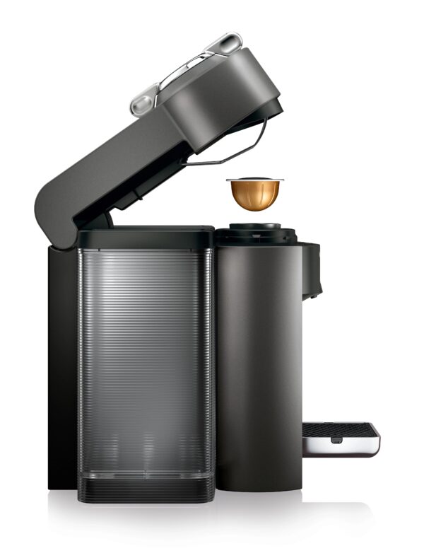 Nespresso Evoluo Coffee and Espresso Machine by De'Longhi with Aerocinno, Graphite Metal