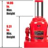 BIG RED 50 Ton Low Profile Hydraulic Bottle Jack – Welded Construction for Automotive & Heavy Lifting