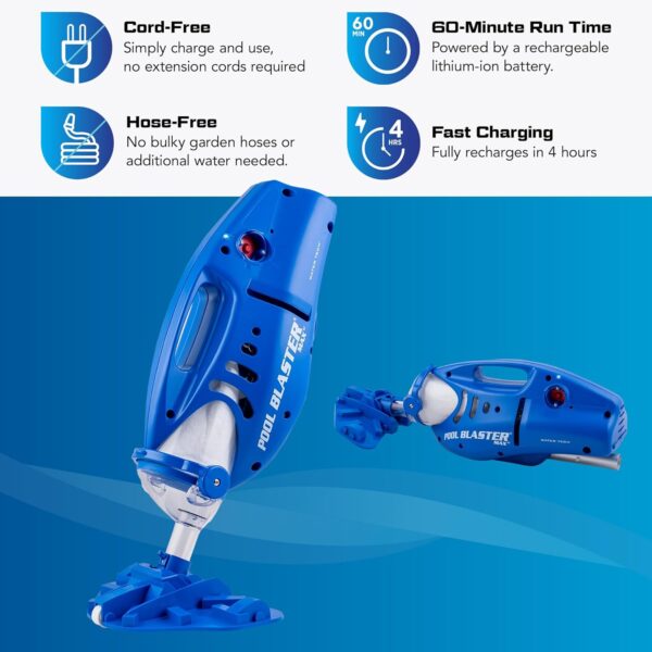 98c4af8bb9ad445d82e55a95648760fa POOL BLASTER Max Cordless Pool Vacuum for Deep Cleaning & Strong Suction, Handheld Rechargeable Swimming Pool Cleaner for Inground and Above Ground Pools, Hoseless Pool Vac by Water Tech