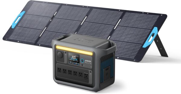 98f6155583a846ccae73e464b3d35b2a Portable Power Station with 200W Solar Panel, 1800W Solar Generator, 1056wh LFP (LiFePO4) Battery, 6 AC Outlets, Up to 2400W for Home, Power Outages, and Outdoor Camping