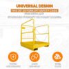 KUAFU 36x36 Forklift Safety Cage Heavy Duty Steel Forklift Man Basket 1200 LBS