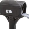 Classic Black Plastic Mailbox