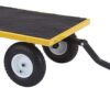 7 Cu Ft Heavy Duty Steel Utility Cart, with Steel Mesh Bed 1200 Pound Hauling Capacity, for Outdoor, Yard Camping, Yellow